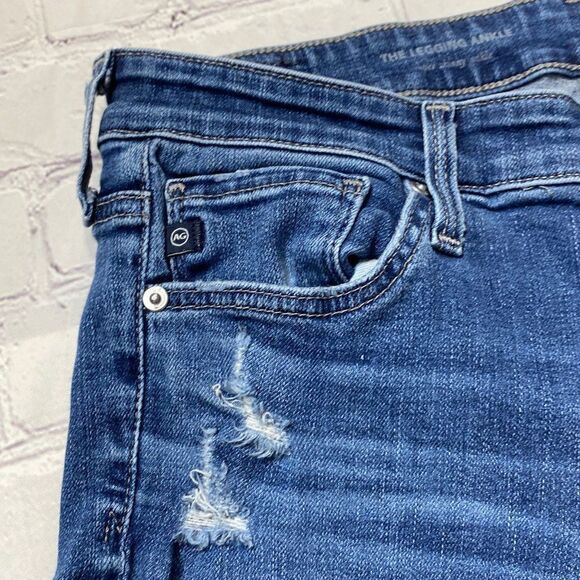 Adriano Goldschmied The Legging Ankle Super Skinny Distressed Jeans 27 - Picture 6 of 16